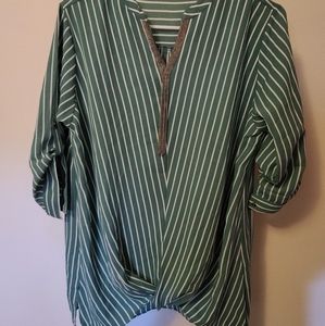 Green stripped blouse